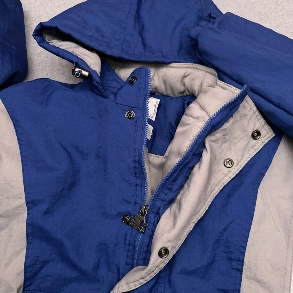 STARTER Kentucky Wildcats Puffer Jacket Men's Small Blue Hooded Windbreaker Hood